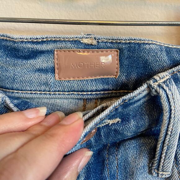 Mother The Hustler Ankle Fray Au Revoir Jeans Size 24 - Picture 3 of 7